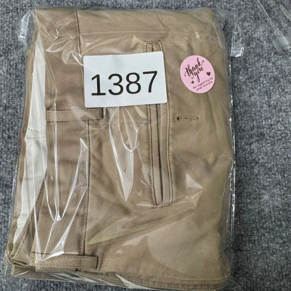 Lands End Chinos Men 40x32 Pleated Khaki Pants Traditional Fit Tan Grandpacore